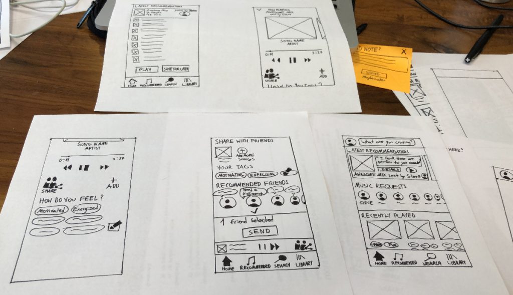 Lo-fi Prototype Screen Sketches