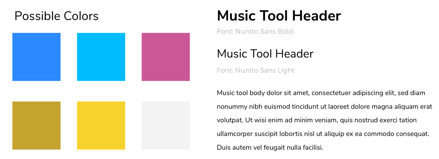 Style Guide Colors and Typeface